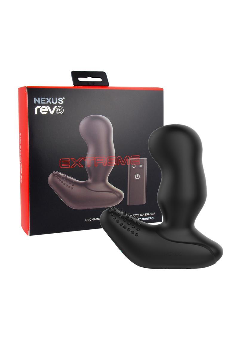 Load image into Gallery viewer, Nexus Revo Extreme Rechargeable Silicone Remote Control Rotating Prostate Massager with Remote Control - Black
