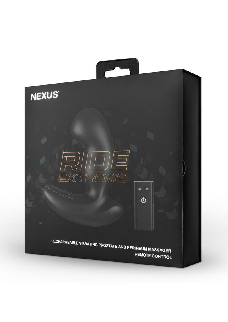 Load image into Gallery viewer, Nexus Ride Extreme Rechargeable Silicone Dual Motor Vibrating Prostate and Perinium Massager with Remote Control - Black
