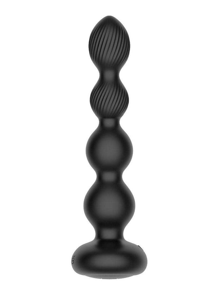 Load image into Gallery viewer, Nexus Tornado Rechargeable Silicone Rotating Beaded Probe with Remote - Black
