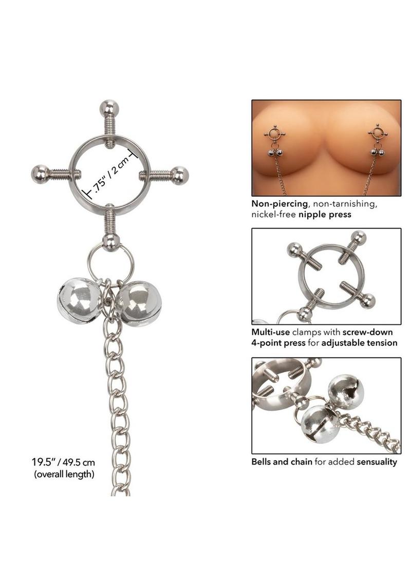Load image into Gallery viewer, Nipple Grips 4-Point Nipple Press with Bells
