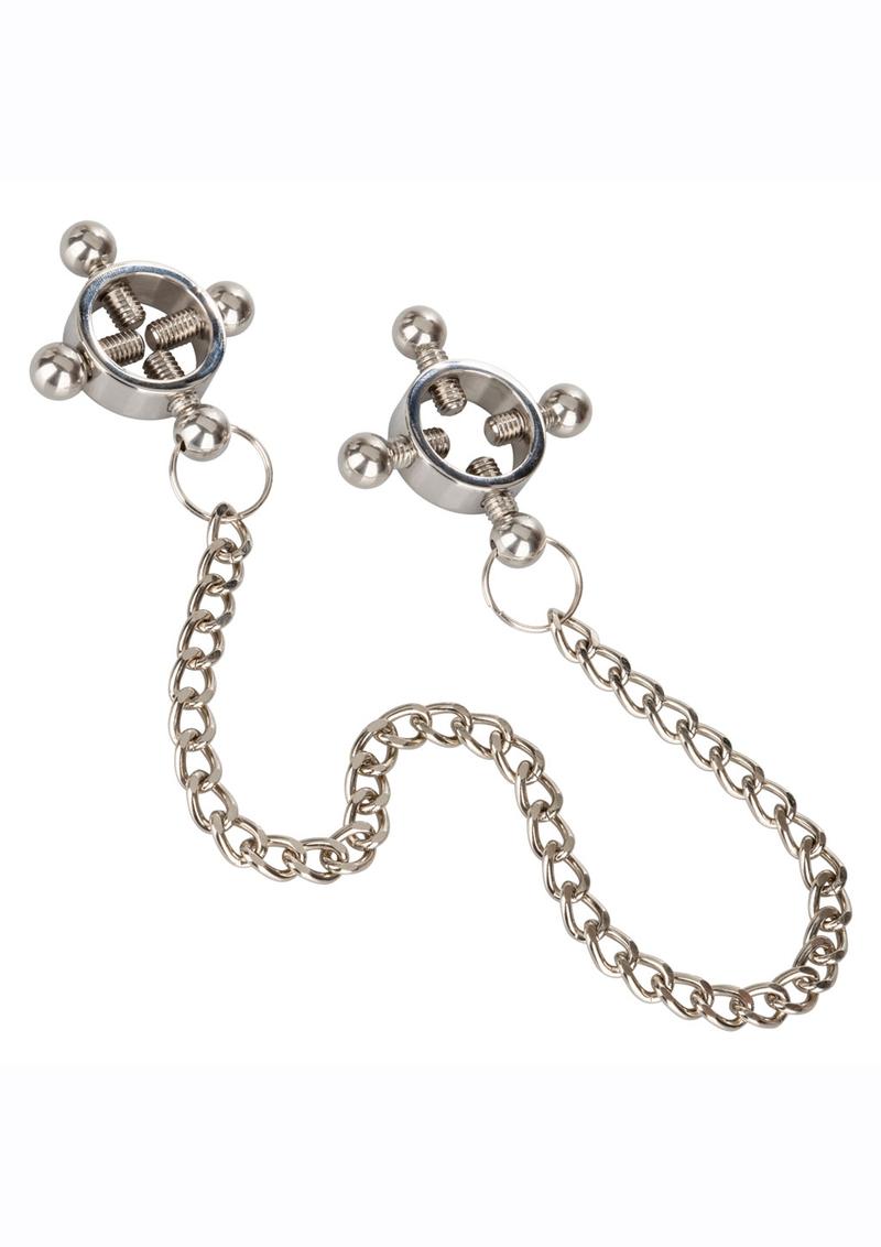 Load image into Gallery viewer, Nipple Grips 4-Point Nipple Press with Chain - Silver
