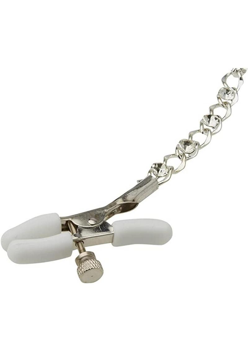 Load image into Gallery viewer, Nipple Play Crystal Chain Nipple Clamp Adjustable
