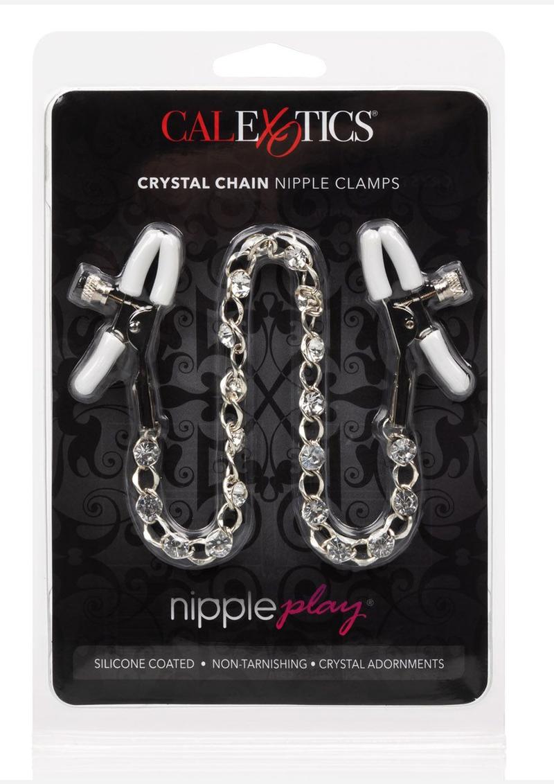 Load image into Gallery viewer, Nipple Play Crystal Chain Nipple Clamp Adjustable
