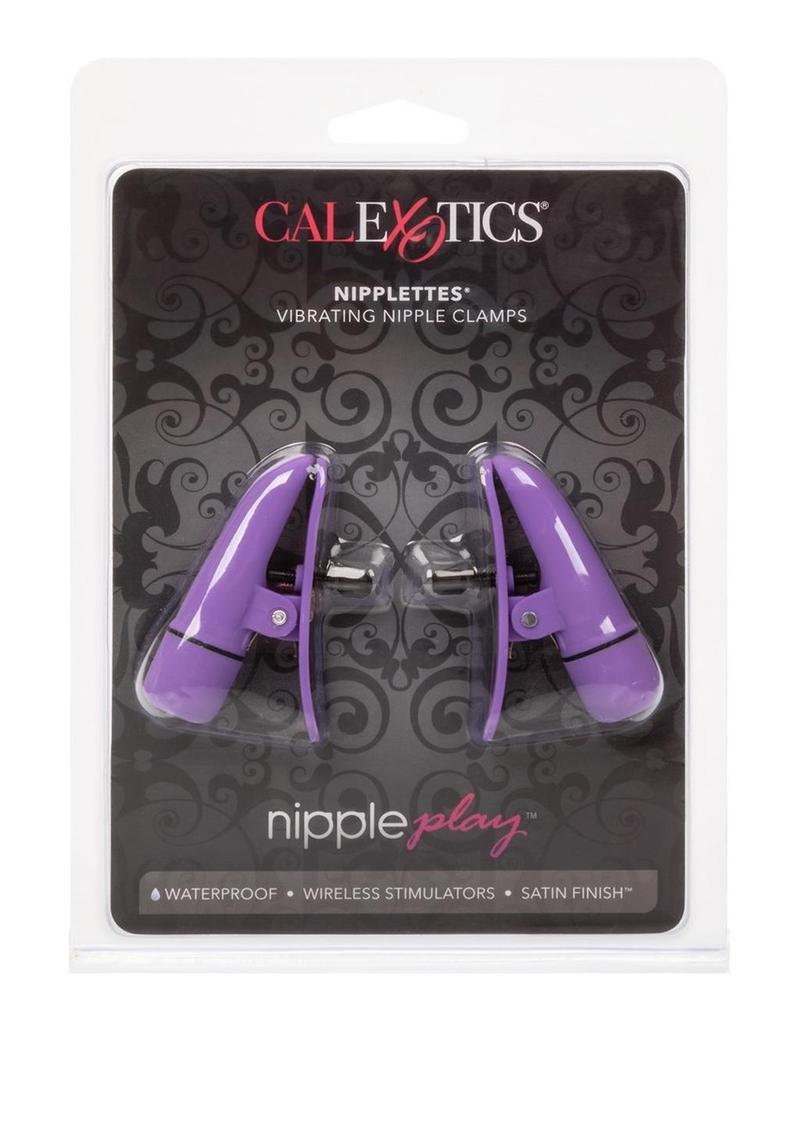 Load image into Gallery viewer, Nipple Play Nipplettes Vibrating Nipple Clamps - Purple
