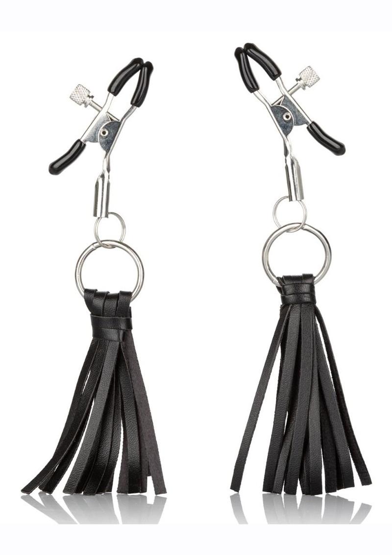 Load image into Gallery viewer, Nipple Play Playful Tassels Nipple Clamps - Black
