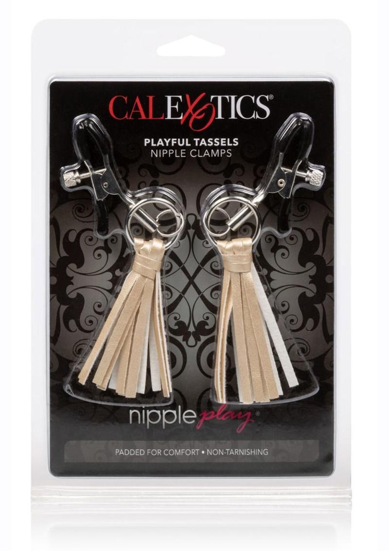 Load image into Gallery viewer, Nipple Play Playful Tassels Nipple Clamps - Gold
