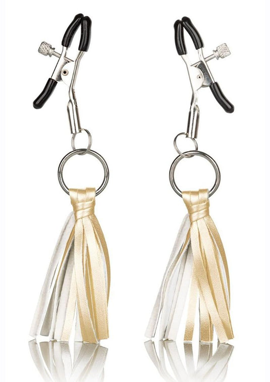 Nipple Play Playful Tassels Nipple Clamps - Gold