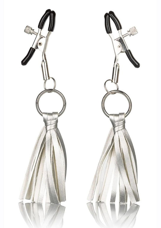 Nipple Play Playful Tassels Nipple Clamps - Silver