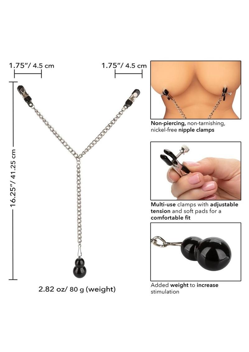 Load image into Gallery viewer, Nipple Play Weighted Dual Tier Nipple Clamps
