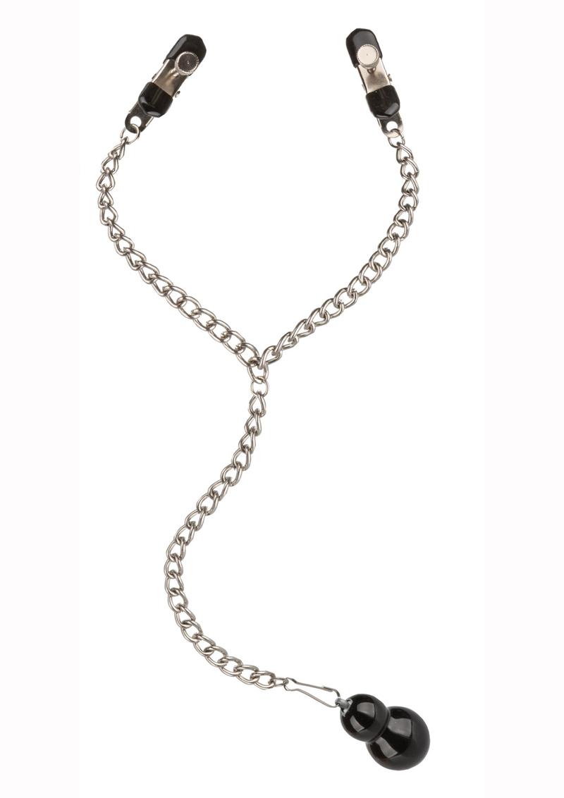 Load image into Gallery viewer, Nipple Play Weighted Dual Tier Nipple Clamps - Silver
