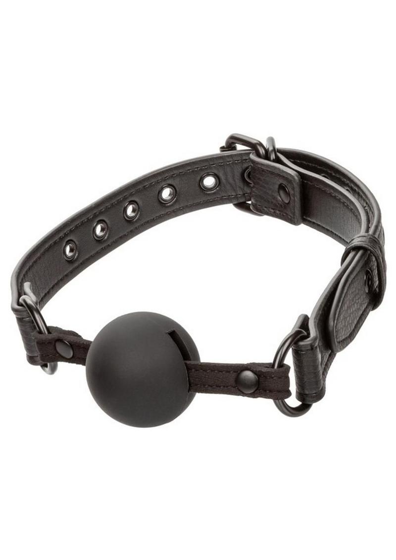 Load image into Gallery viewer, Nocturnal Collection Adjustable Silicone Ball Gag - Black
