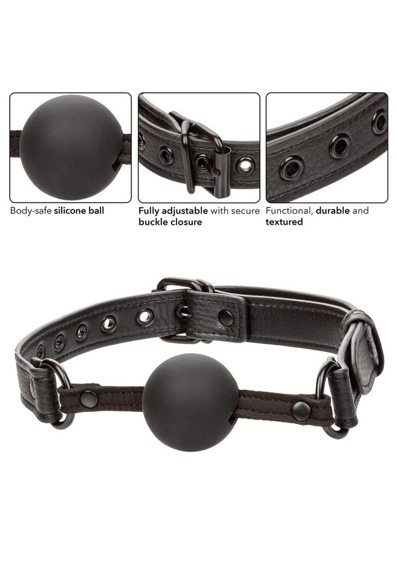 Load image into Gallery viewer, Nocturnal Collection Adjustable Silicone Ball Gag
