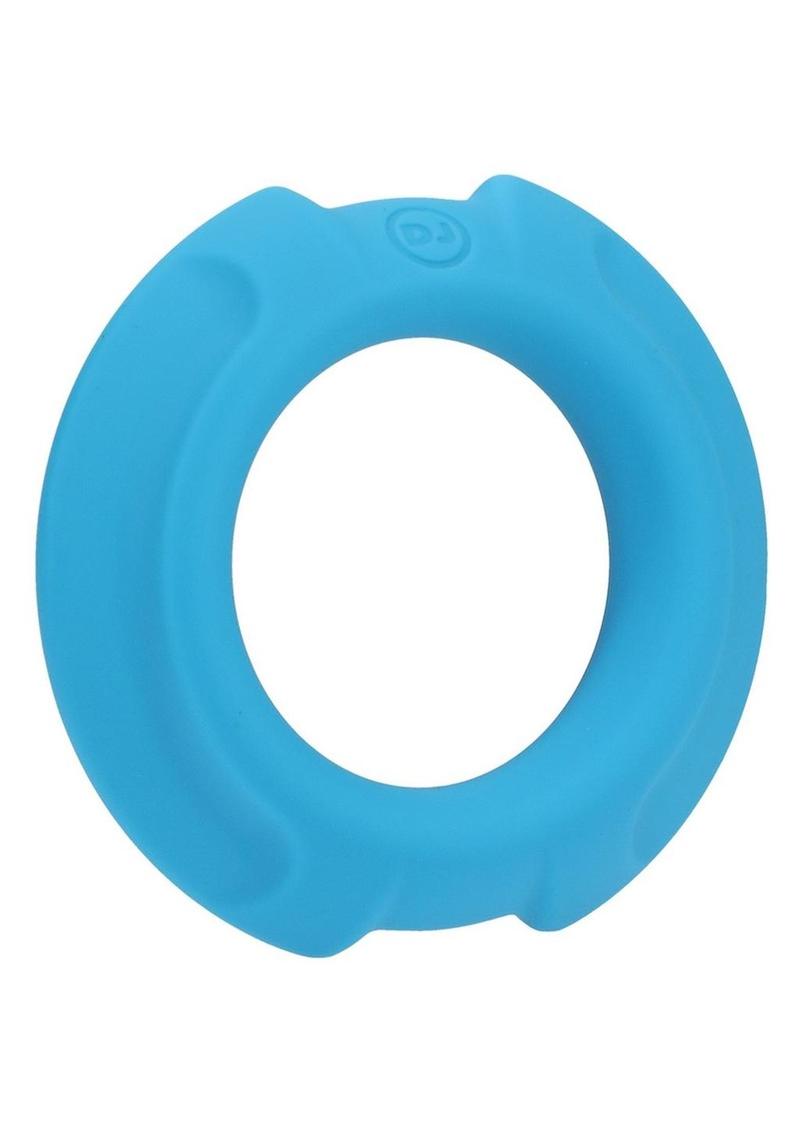 Load image into Gallery viewer, Optimale Flexisteel Soft Silicone with Inner Metal Core Cock Ring - Blue - 35mm
