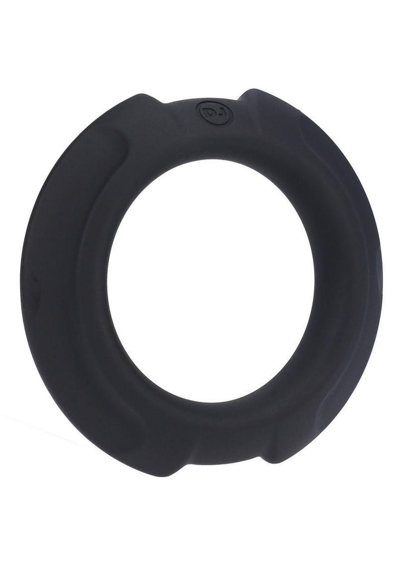 Load image into Gallery viewer, Optimale Flexisteel Soft Silicone with Inner Metal Core Cock Ring - Black - 43mm
