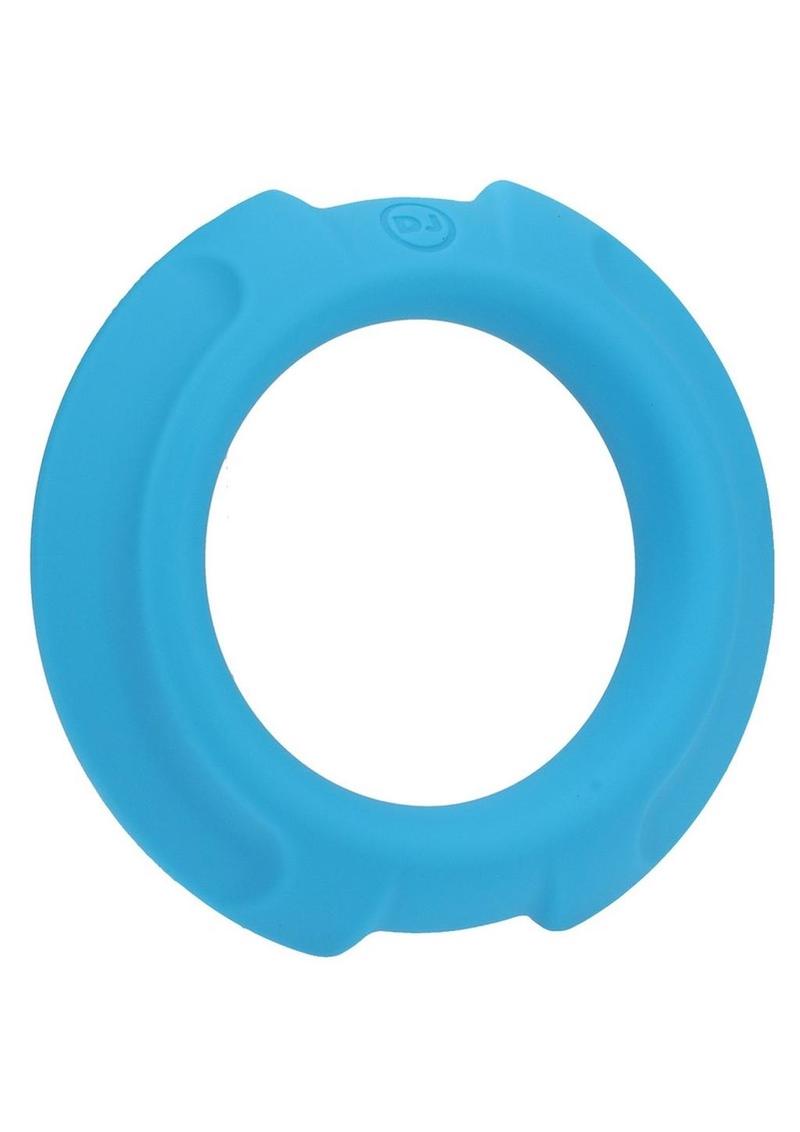 Load image into Gallery viewer, Optimale Flexisteel Soft Silicone with Inner Metal Core Cock Ring - Blue - 43mm
