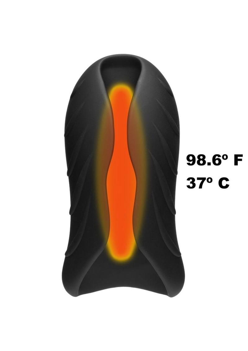 Load image into Gallery viewer, Optimale Secondskyn Silicone Warming Stroker Vibrating USB Rechargeable Masturbator
