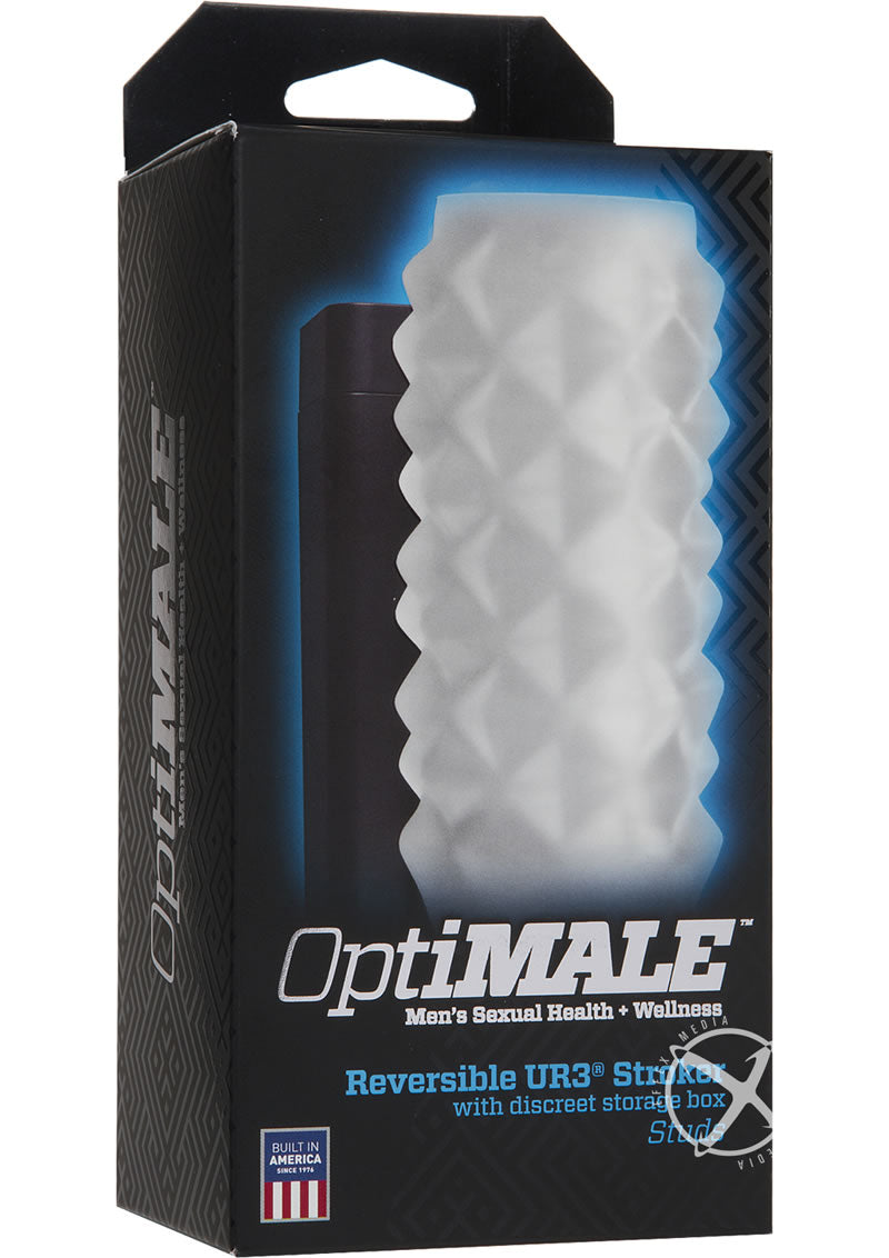 Load image into Gallery viewer, Optimale Studs Reversible Ultraskyn Masturbator - Frost/White
