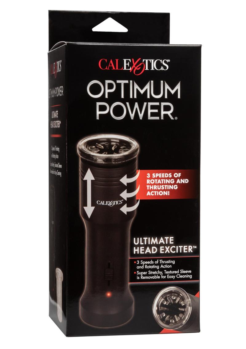 Load image into Gallery viewer, Optimum Power Ultimate Head Exciter Rotating Vibrating Masturbator - Black
