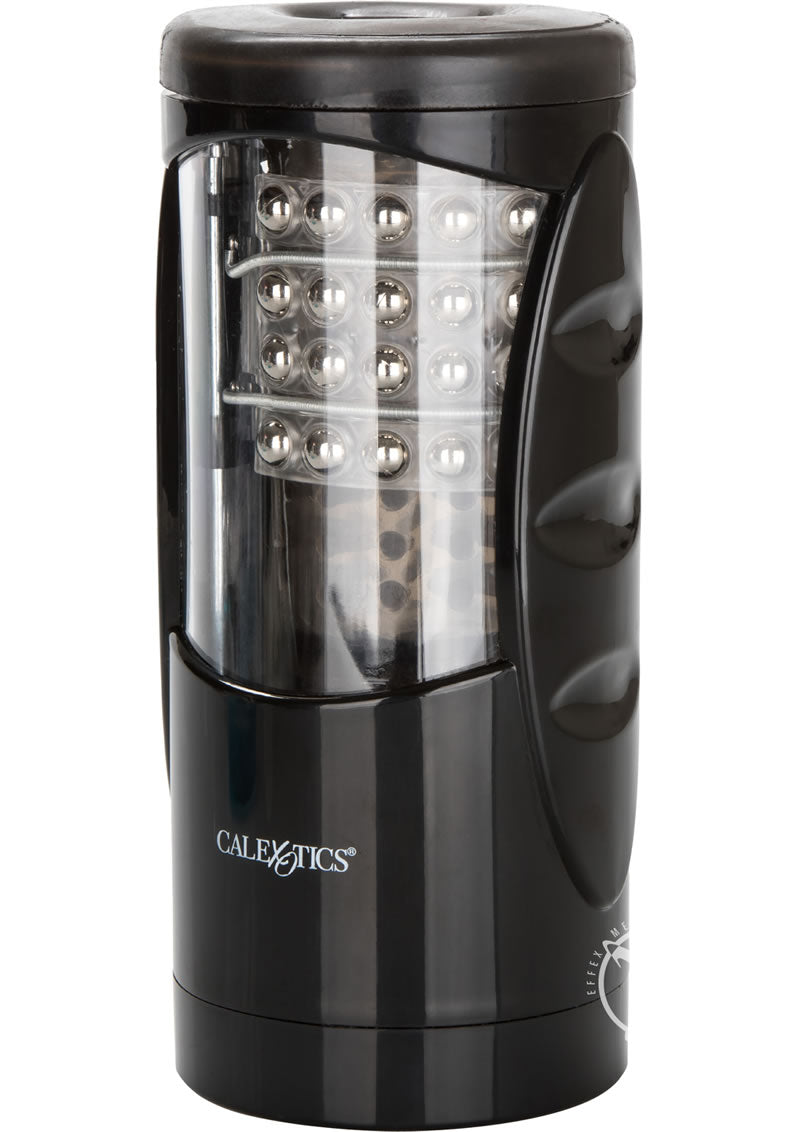 Load image into Gallery viewer, Optimum Power Ultimate Power Stroker Beaded Vibrating Masturbator - Black
