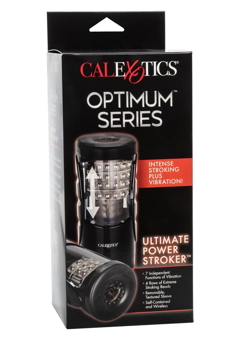 Load image into Gallery viewer, Optimum Power Ultimate Power Stroker Beaded Vibrating Masturbator - Black
