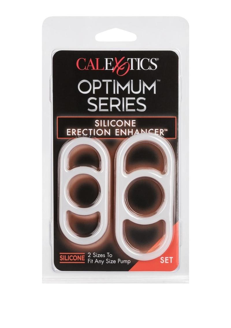 Load image into Gallery viewer, Optimum Series Silicone Erection Enhancer Cock Ring - White - Set
