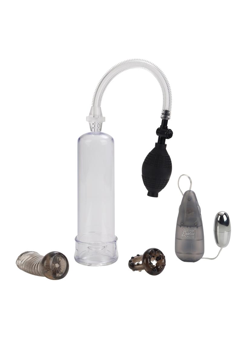 Load image into Gallery viewer, Optimum Series Sta-Hard Erecotor Set Penis Pump - Clear
