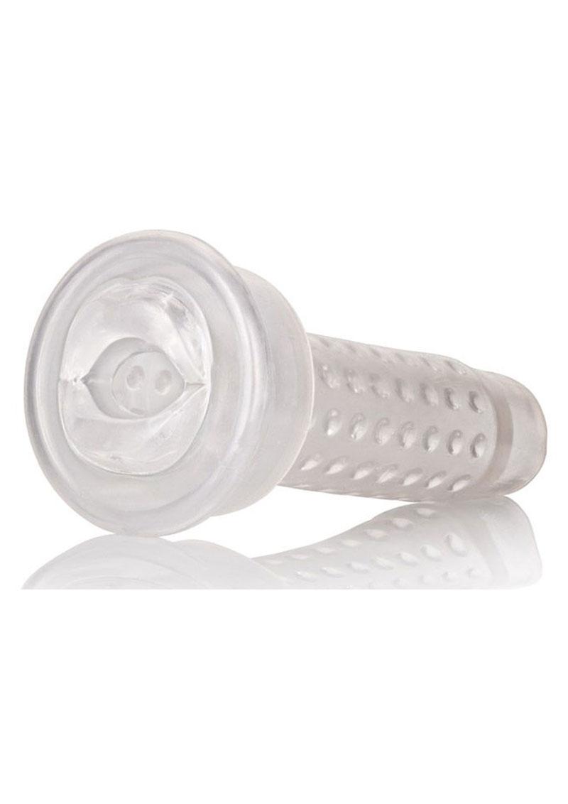 Load image into Gallery viewer, Optimum Series Stroker Pump Sleeve Masturbator - Mouth - Clear
