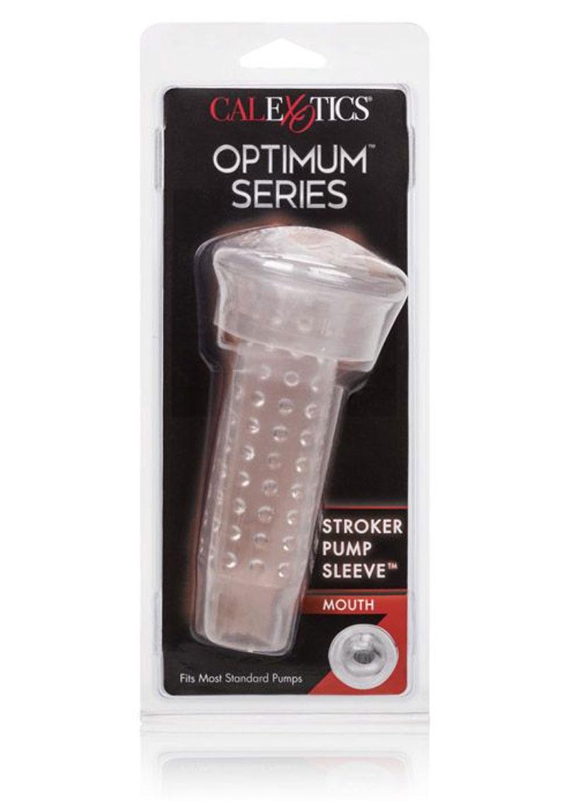 Load image into Gallery viewer, Optimum Series Stroker Pump Sleeve Masturbator - Mouth - Clear
