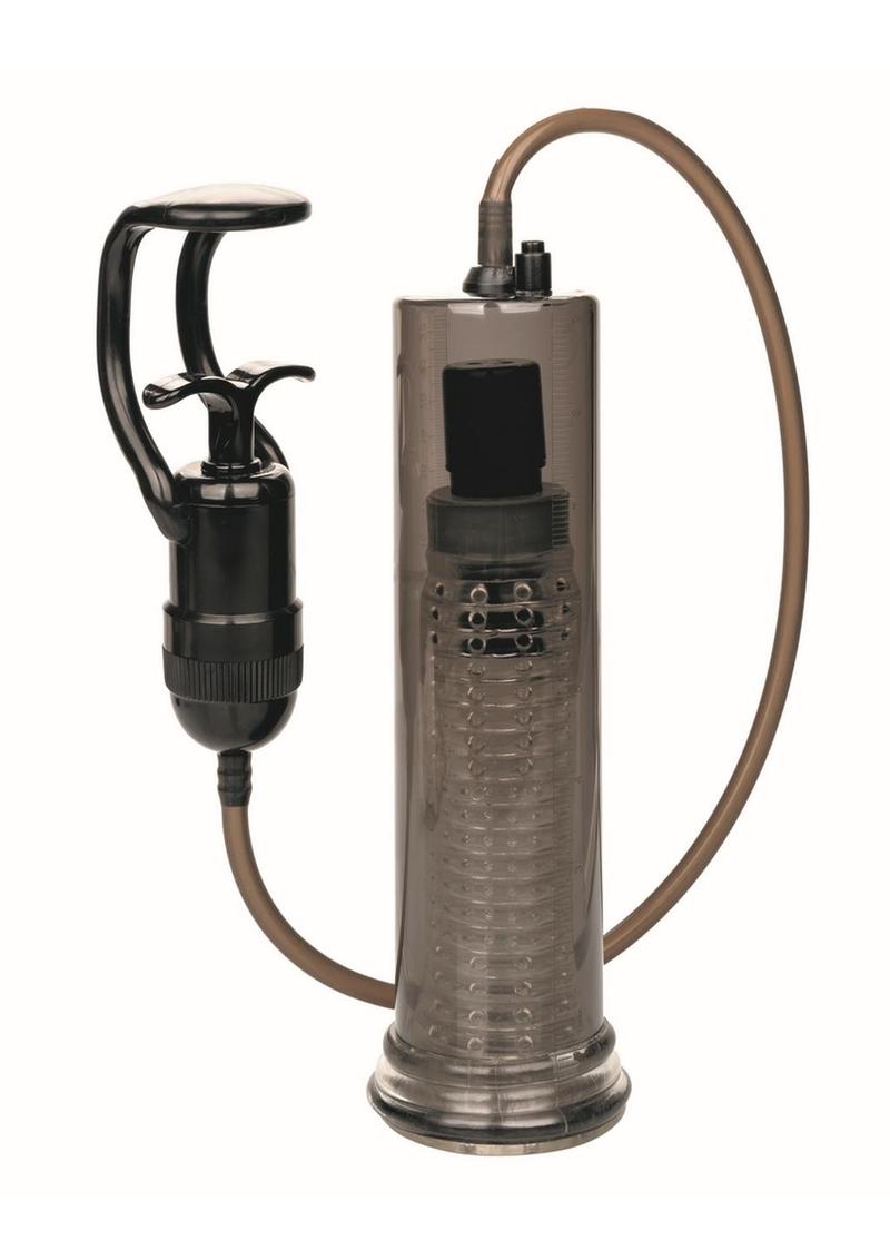 Load image into Gallery viewer, Optimum Series Vibro Air Rechargeable Penis Pump - Smoke
