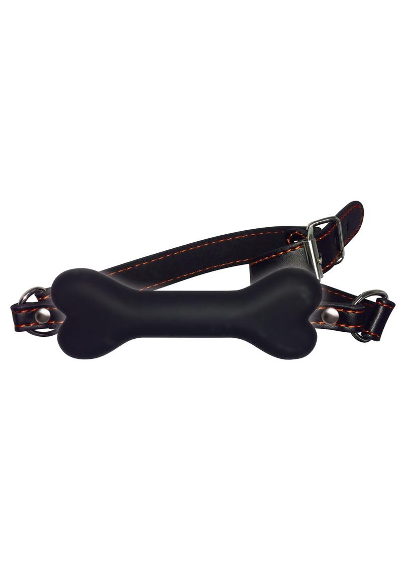 Load image into Gallery viewer, Orange Is The New Black Bone Gag - Black/Orange
