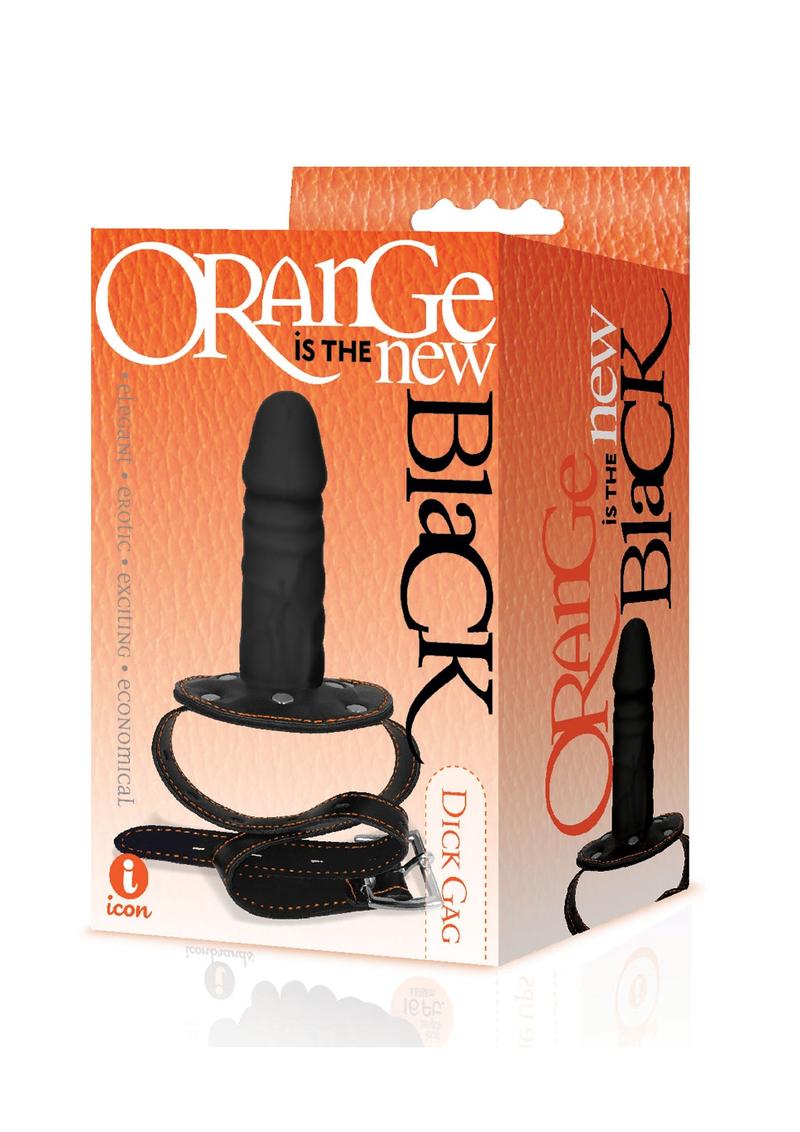 Load image into Gallery viewer, Orange Is The New Black Dick Gag - Black/Orange
