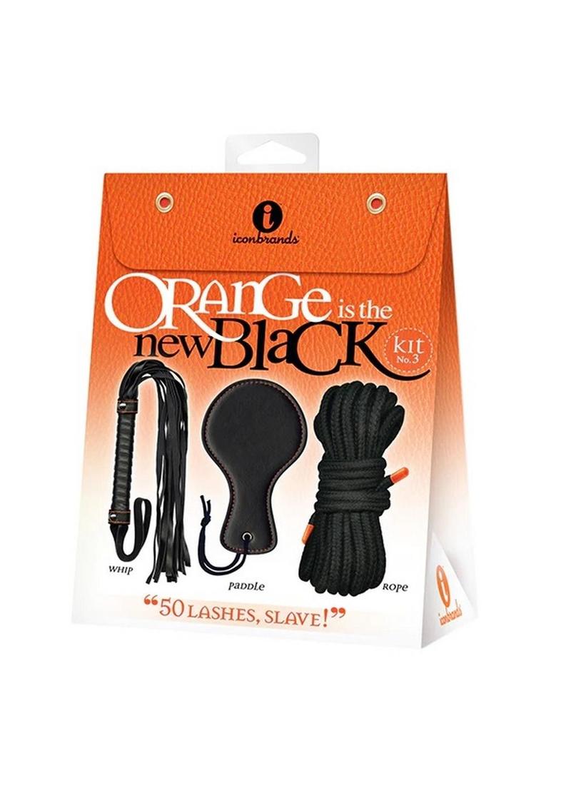Load image into Gallery viewer, Orange Is The New Black Kit #3 - 50 Lashes, Slave - Black/Orange
