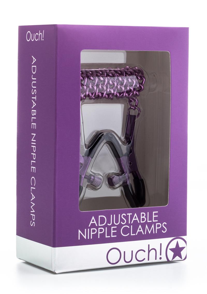 Load image into Gallery viewer, Ouch! Adjustable Nipple Clamps - Purple
