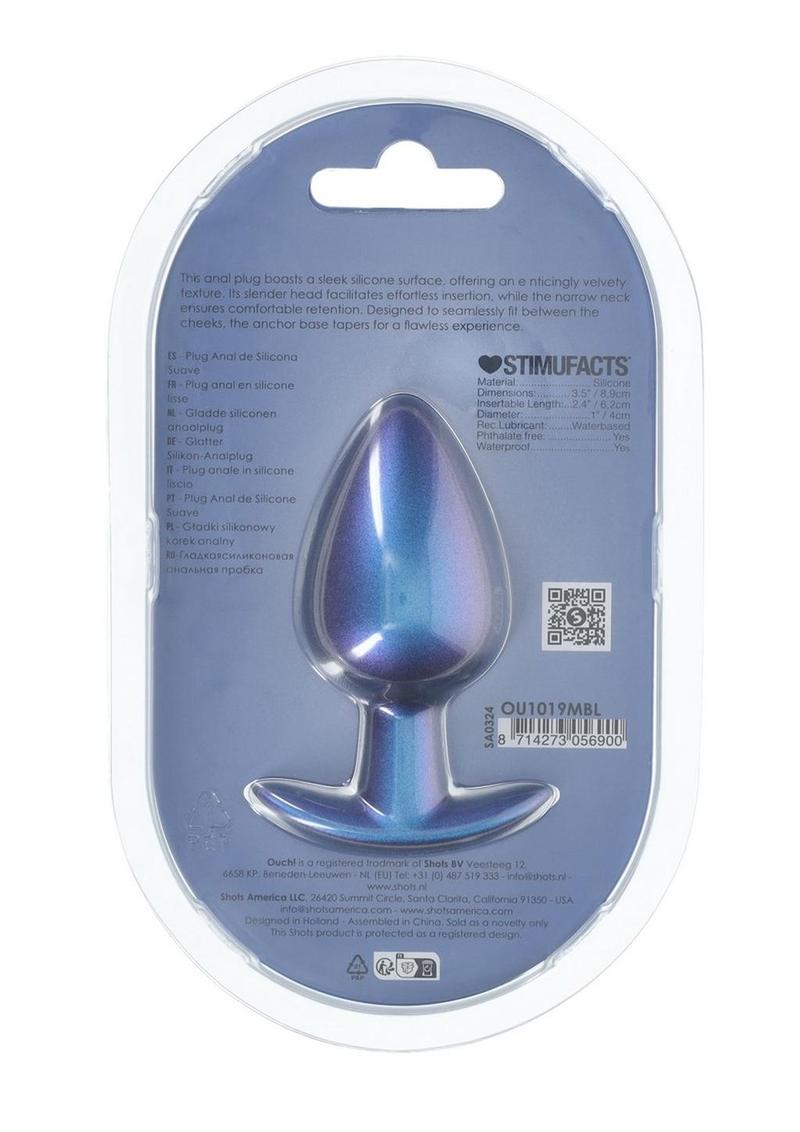 Load image into Gallery viewer, Ouch! Anal Plug Silicone - Large - Metallic
