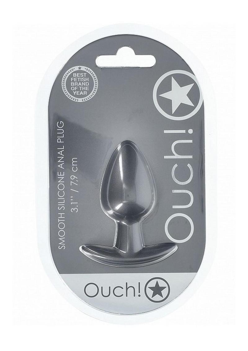 Load image into Gallery viewer, Ouch! Anal Plug Silicone - Grey/Gun Metal - Medium
