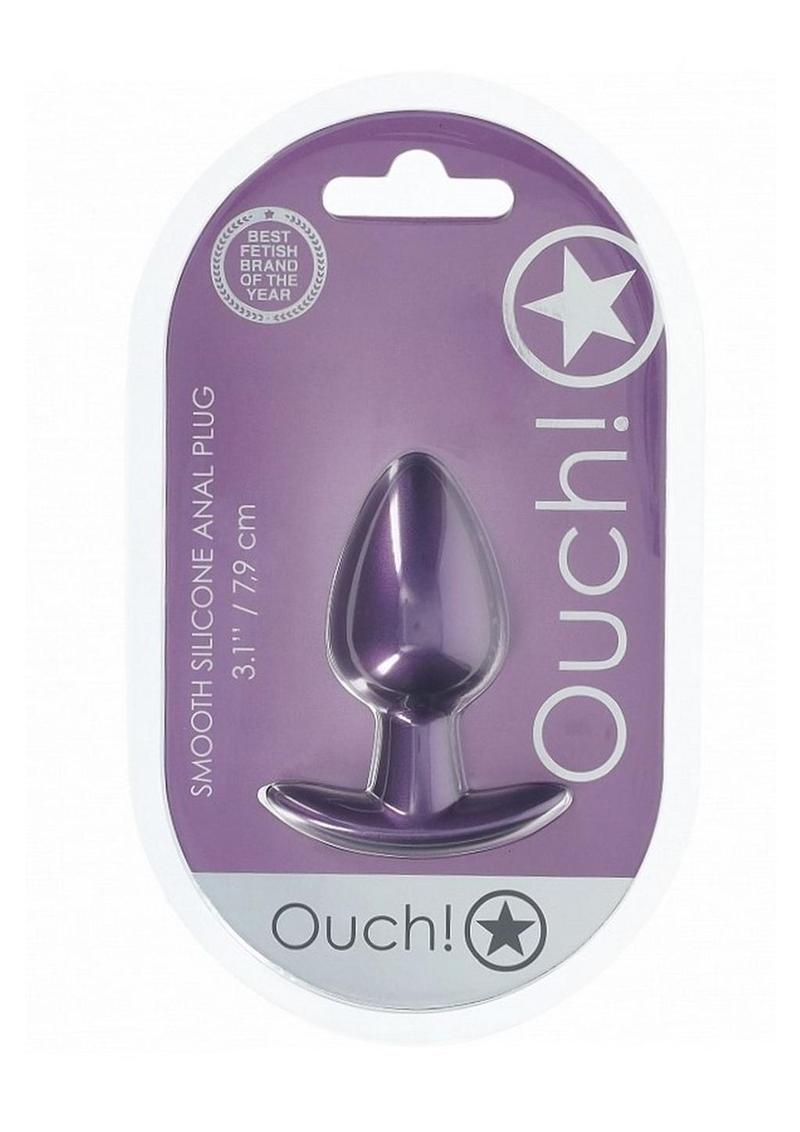 Load image into Gallery viewer, Ouch! Anal Plug Silicone - Medium - Metallic - Purple - Medium
