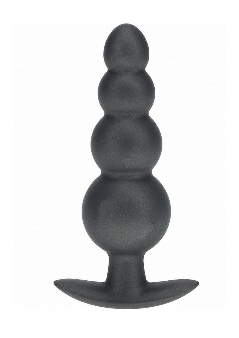 Load image into Gallery viewer, Ouch! Beaded Anal Plug Silicone - Grey/Gun Metal
