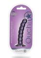 Ouch! Beaded G-Spot Silicone Dildo 5in - Metallic