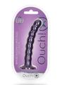 Ouch! Beaded G-Spot Silicone Dildo 6.5in - Metallic