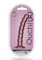 Load image into Gallery viewer, Ouch! Beaded G-Spot Silicone Dildo 6.5in - Metallic
