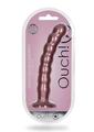 Load image into Gallery viewer, Ouch! Beaded G-Spot Silicone Dildo 8in - Metallic
