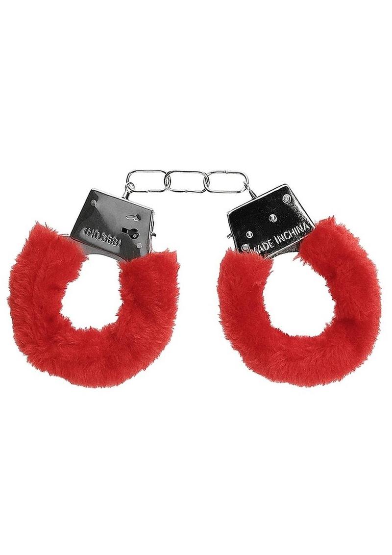 Load image into Gallery viewer, Ouch! Beginner&#39;s Handcuffs Furry - Red
