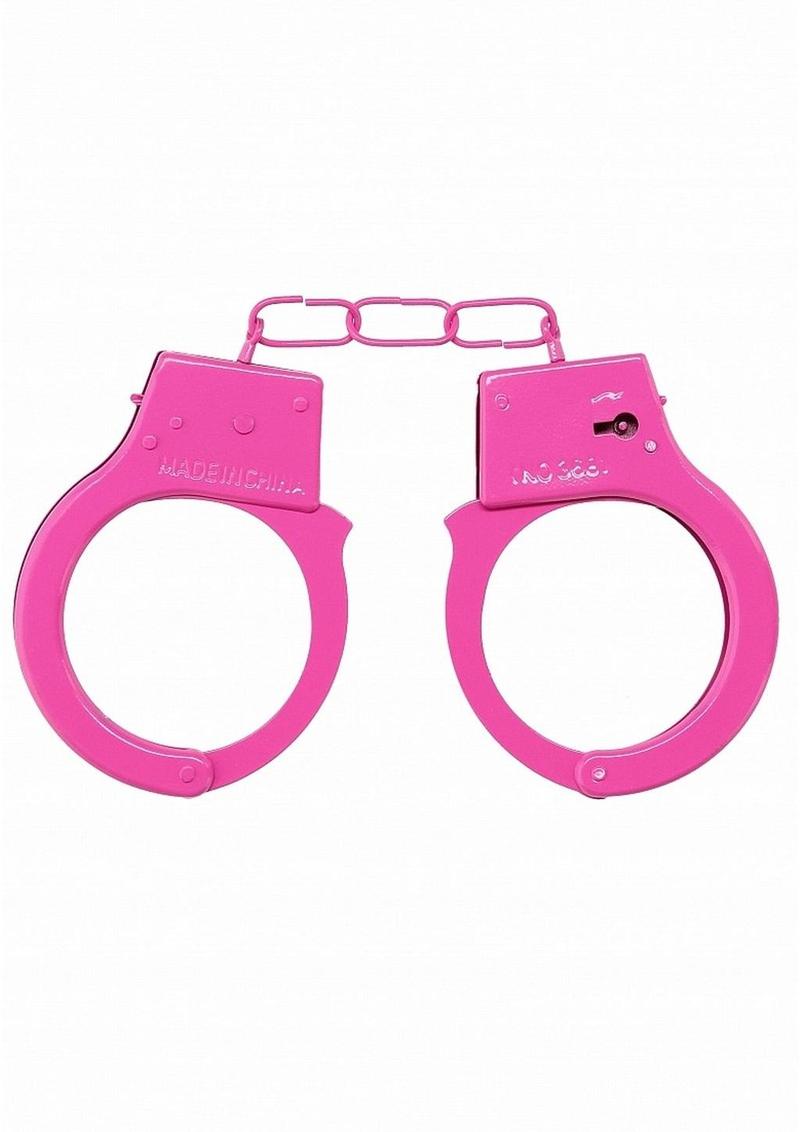 Load image into Gallery viewer, Ouch! Beginners Handcuffs - Metal/Pink
