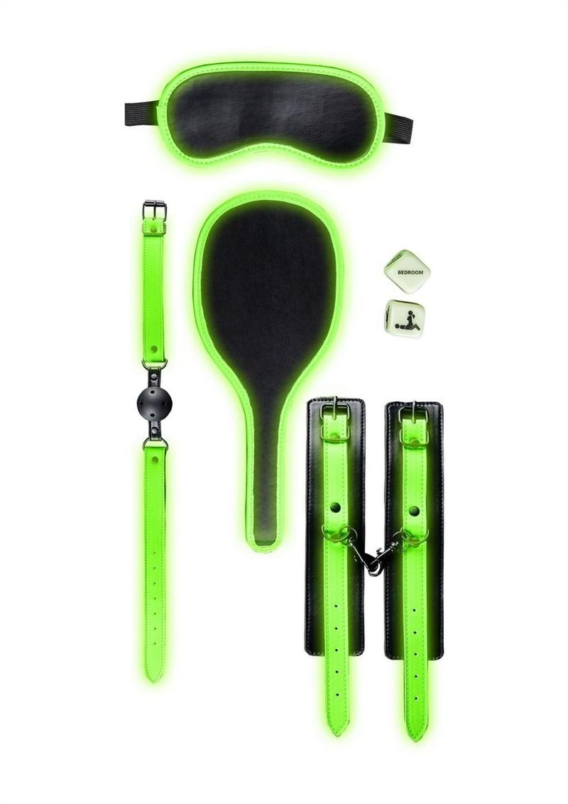 Load image into Gallery viewer, Ouch! Bondage Kit #1 - Black/Glow In The Dark/Green
