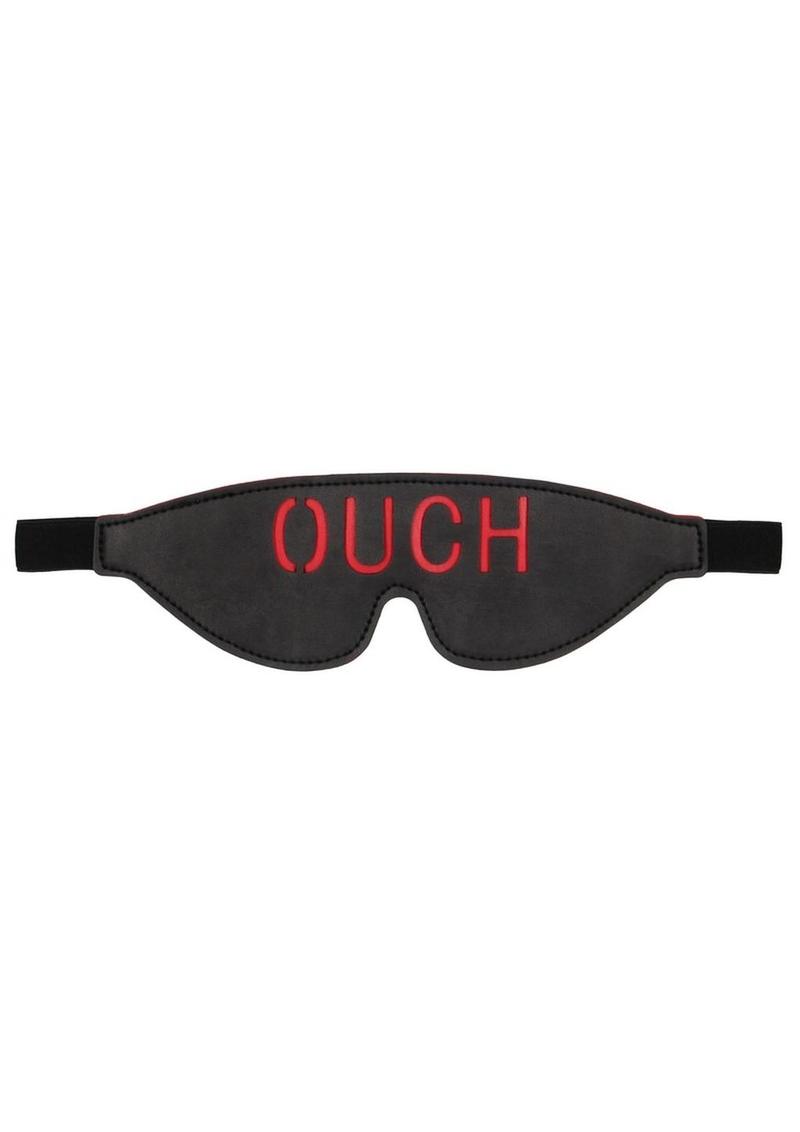Load image into Gallery viewer, Ouch! Bonded Leather Eye-Mask - Black/Red
