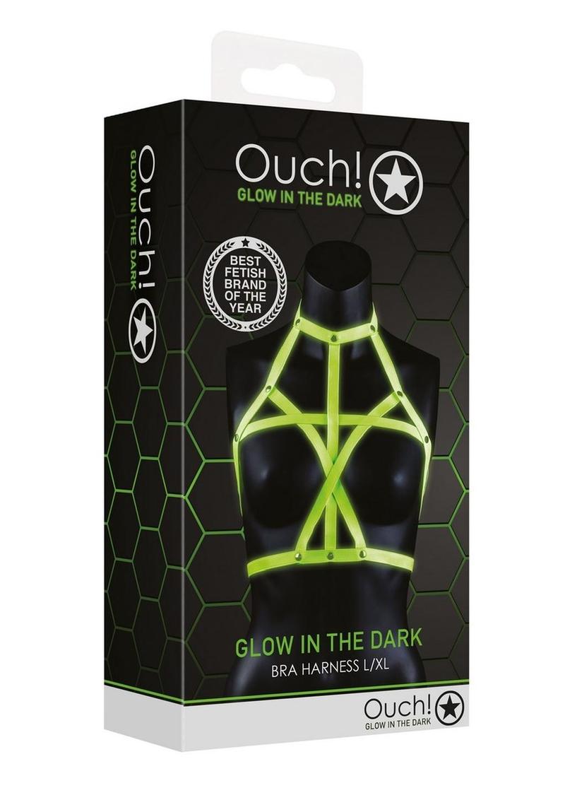 Load image into Gallery viewer, Ouch! Bra Harness - Glow In The Dark/Green - Large/XLarge
