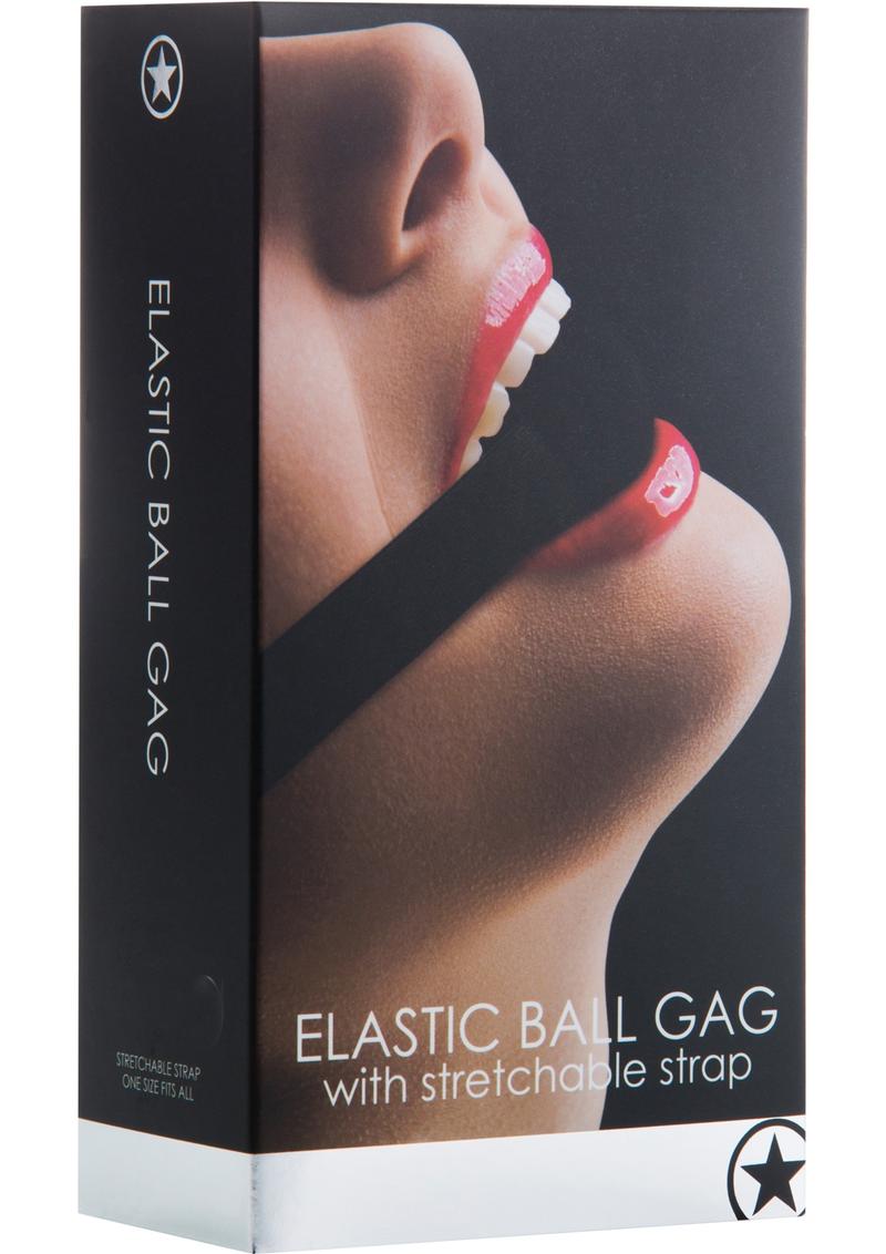 Load image into Gallery viewer, Ouch Elastic Ball Gag with Stretchable Strap - Black
