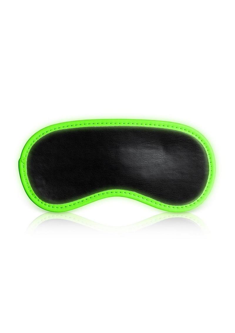 Load image into Gallery viewer, Ouch! Eye Mask - Black/Glow In The Dark/Green
