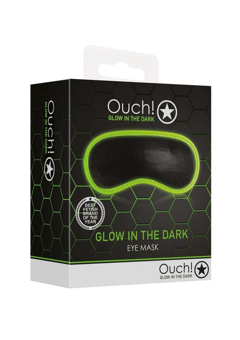 Load image into Gallery viewer, Ouch! Eye Mask - Black/Glow In The Dark/Green
