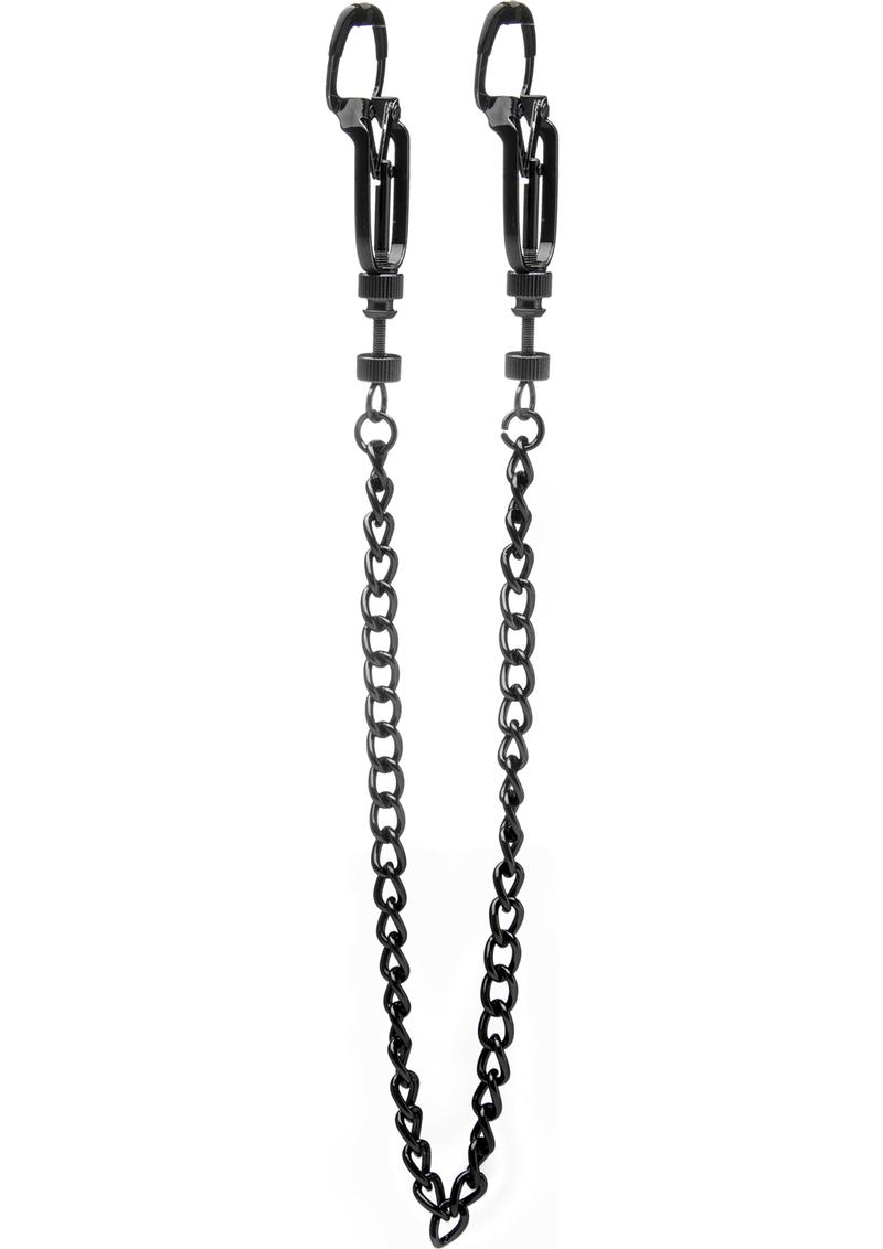 Load image into Gallery viewer, Ouch! Helix Nipple Clamps - Black/Metal
